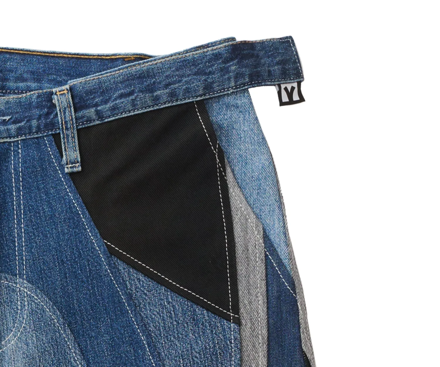 Marcello Pipitone Olimpia 3 jeans loose nero blu riciclato