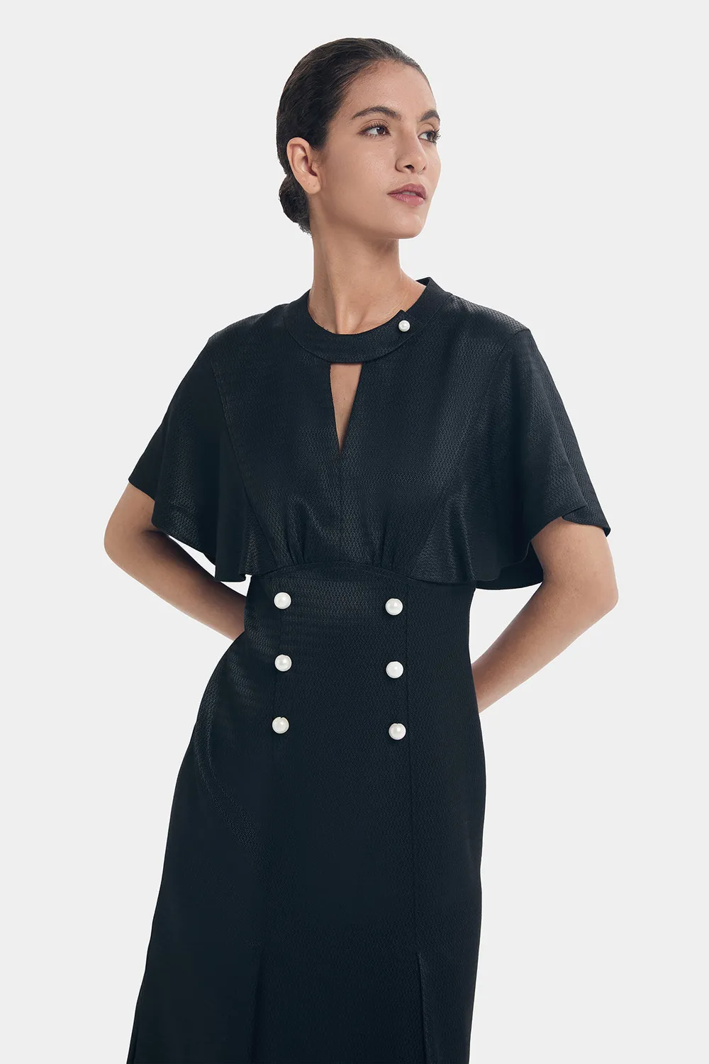 Ports Cut Out Little Black Dress tubino nero