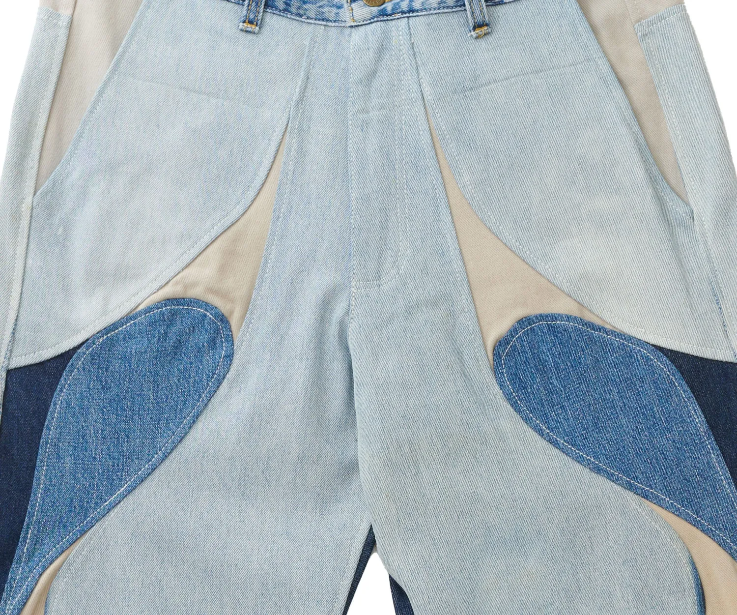 Marcello Pipitone Milano 3 jeans baggy multicolore