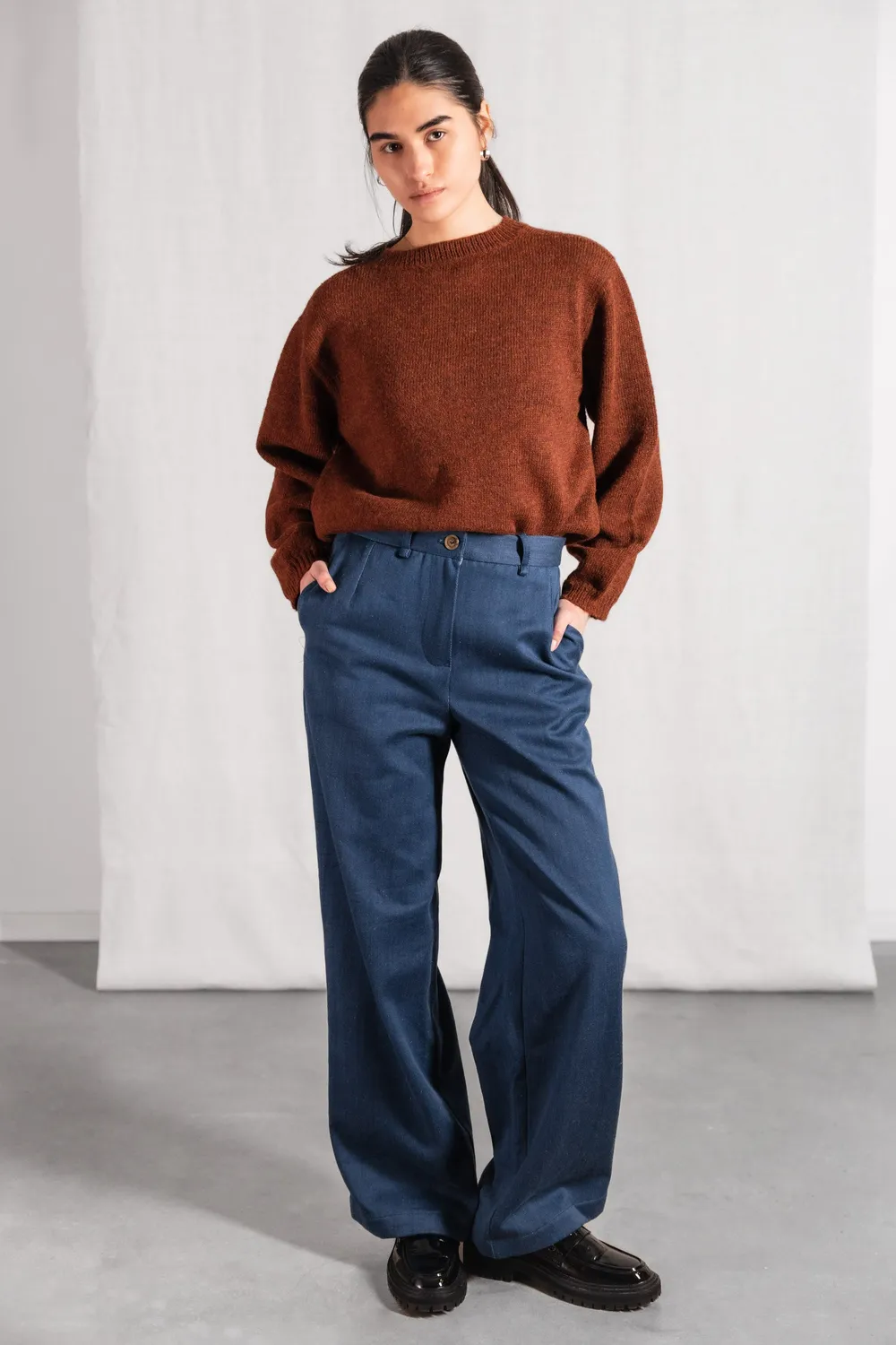Jyoti Suhrutam Denim pantaloni denim vita alta