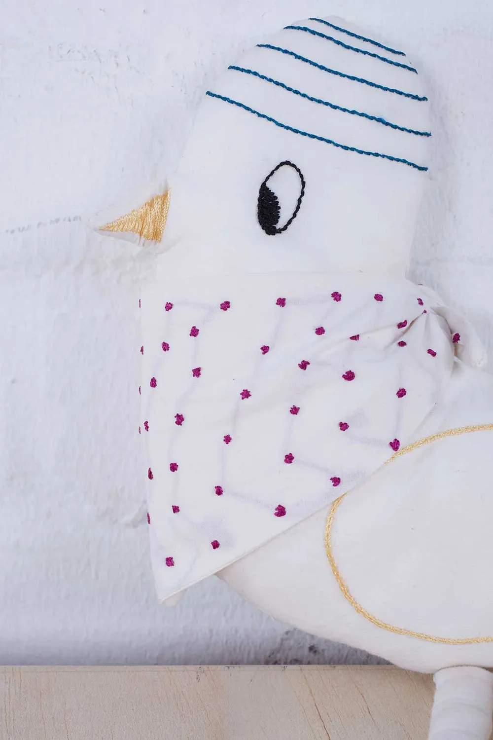 Jyoti Erna peluche papera bianca in cotone