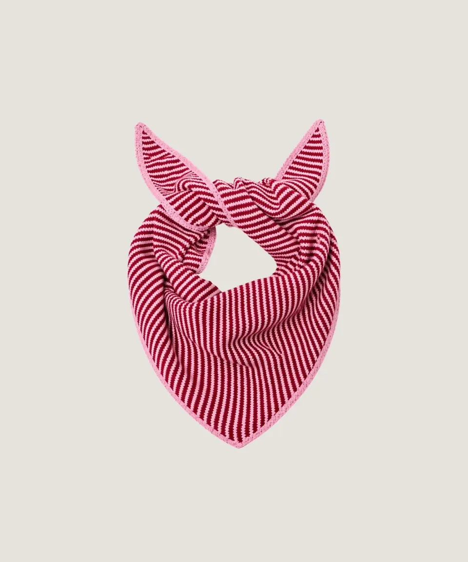 Rodier sciarpa triangolare cashmere rosa