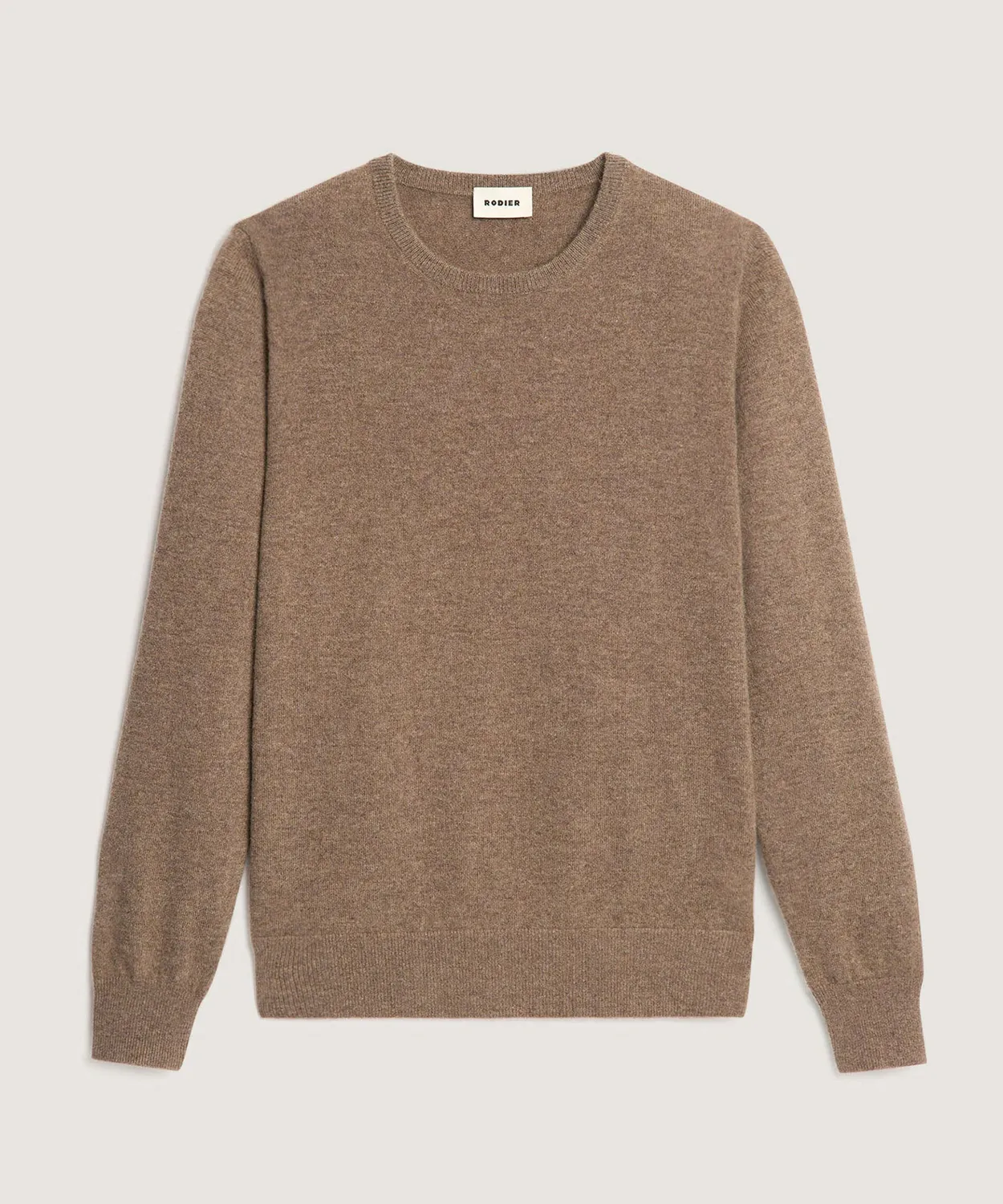 Rodier Maglione Girocollo Uomo Cashmere Tortora Melange