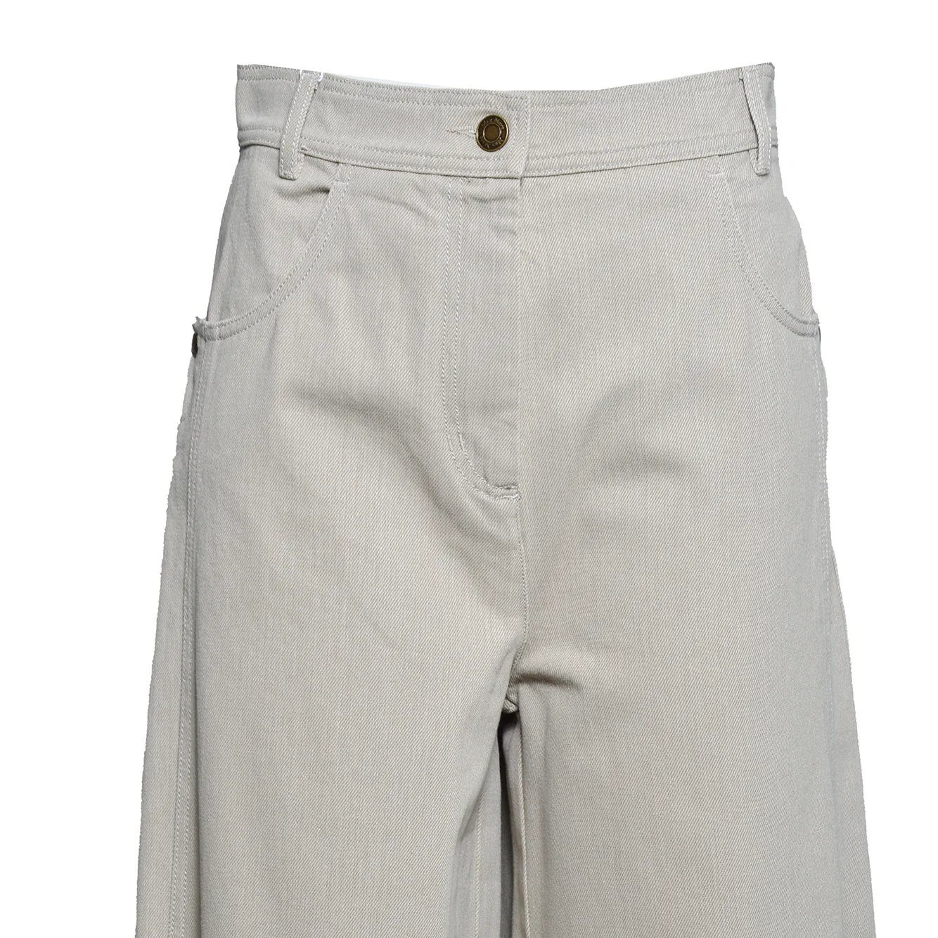 Max Mara 2621136081600 pantalone beige cotone