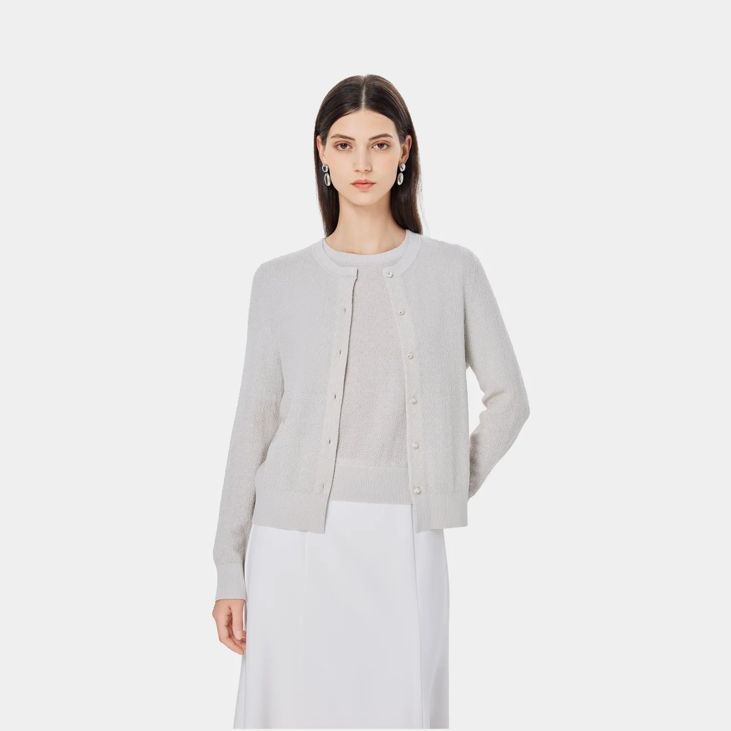 Ports LQ9K067WXF021 cardigan lemon icing da stratificare