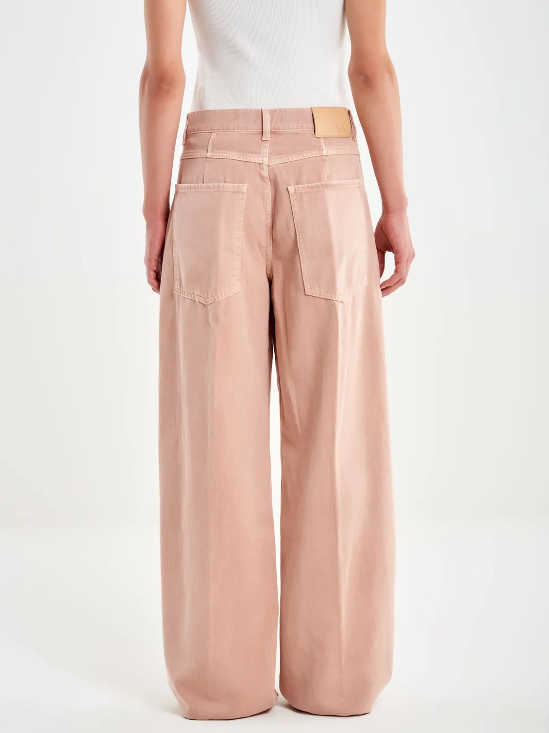 Vicolo Icon Mia jeans baggy blush in denim di cotone