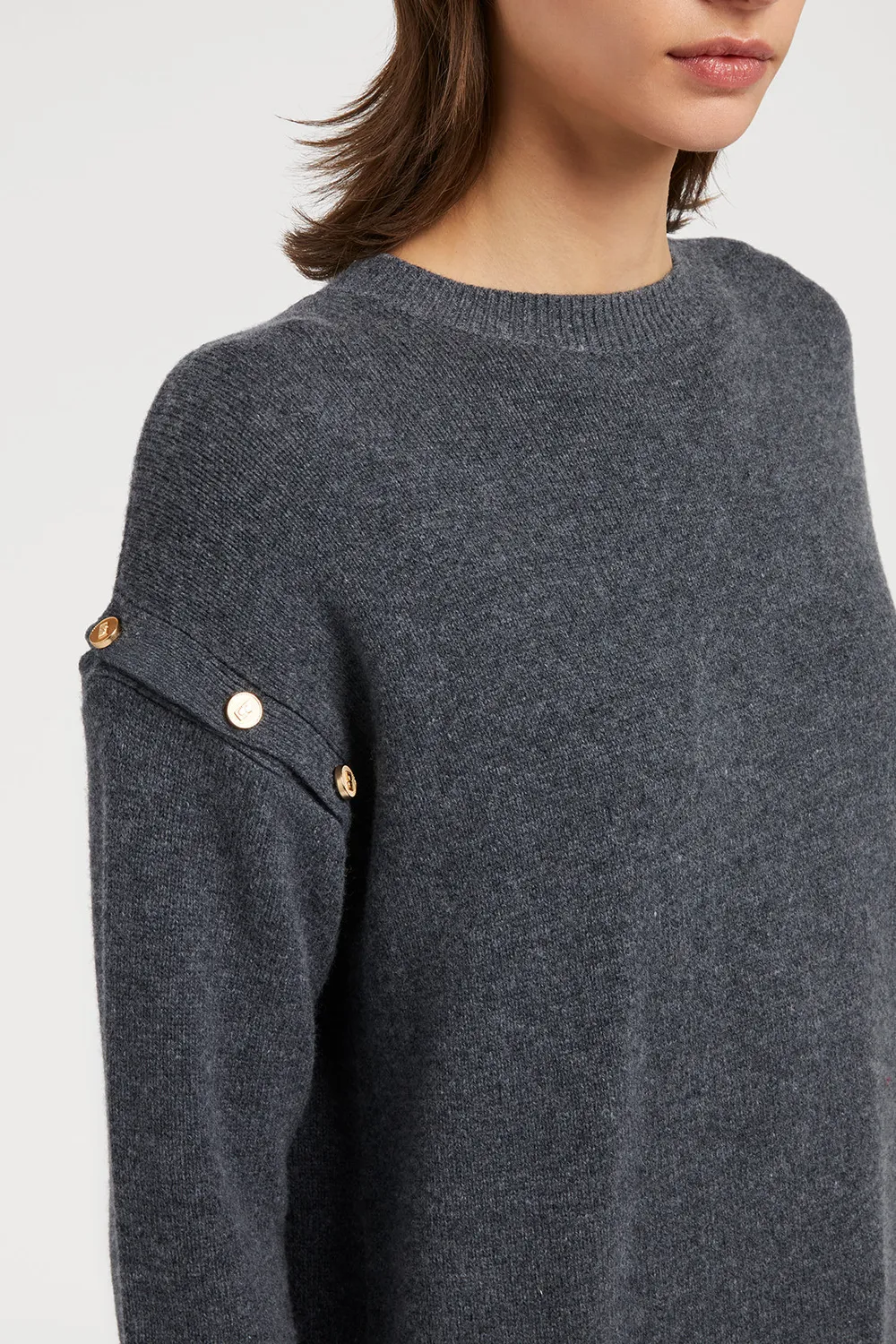 Ports 1961 Detachable Sleeves maglia smog bottoni oro