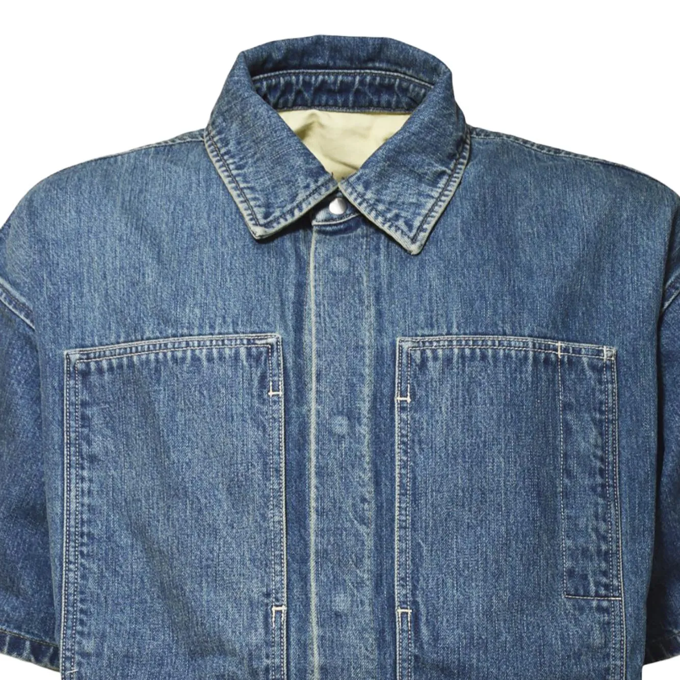 Jil Sander J47DL0168J45291 camicia jeans denim blu M