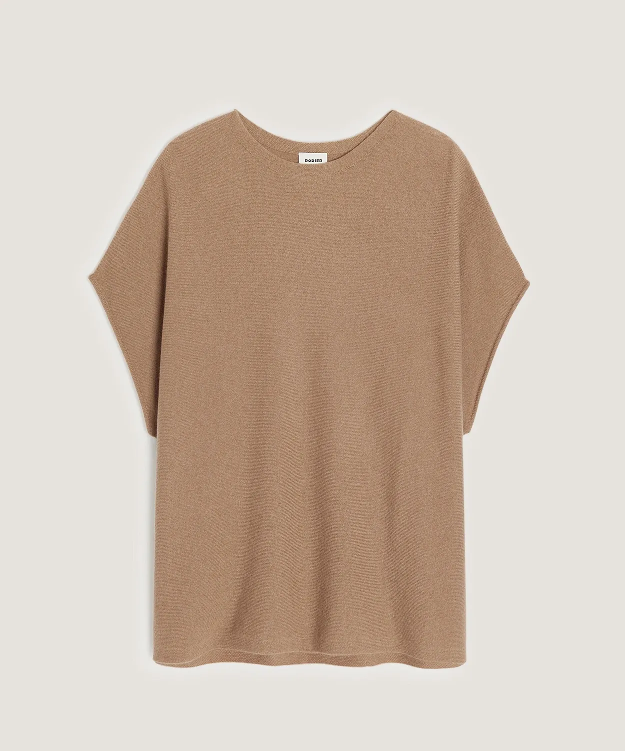Rodier Poncho Cashmere Donna Cammello 100% Cashmere