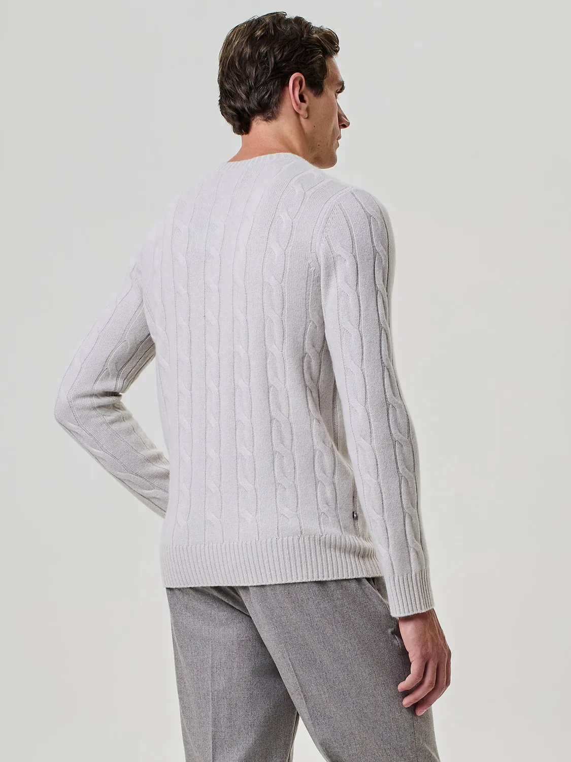 Paul Taylor Maglia Girocollo Cashmere Trecce Burro