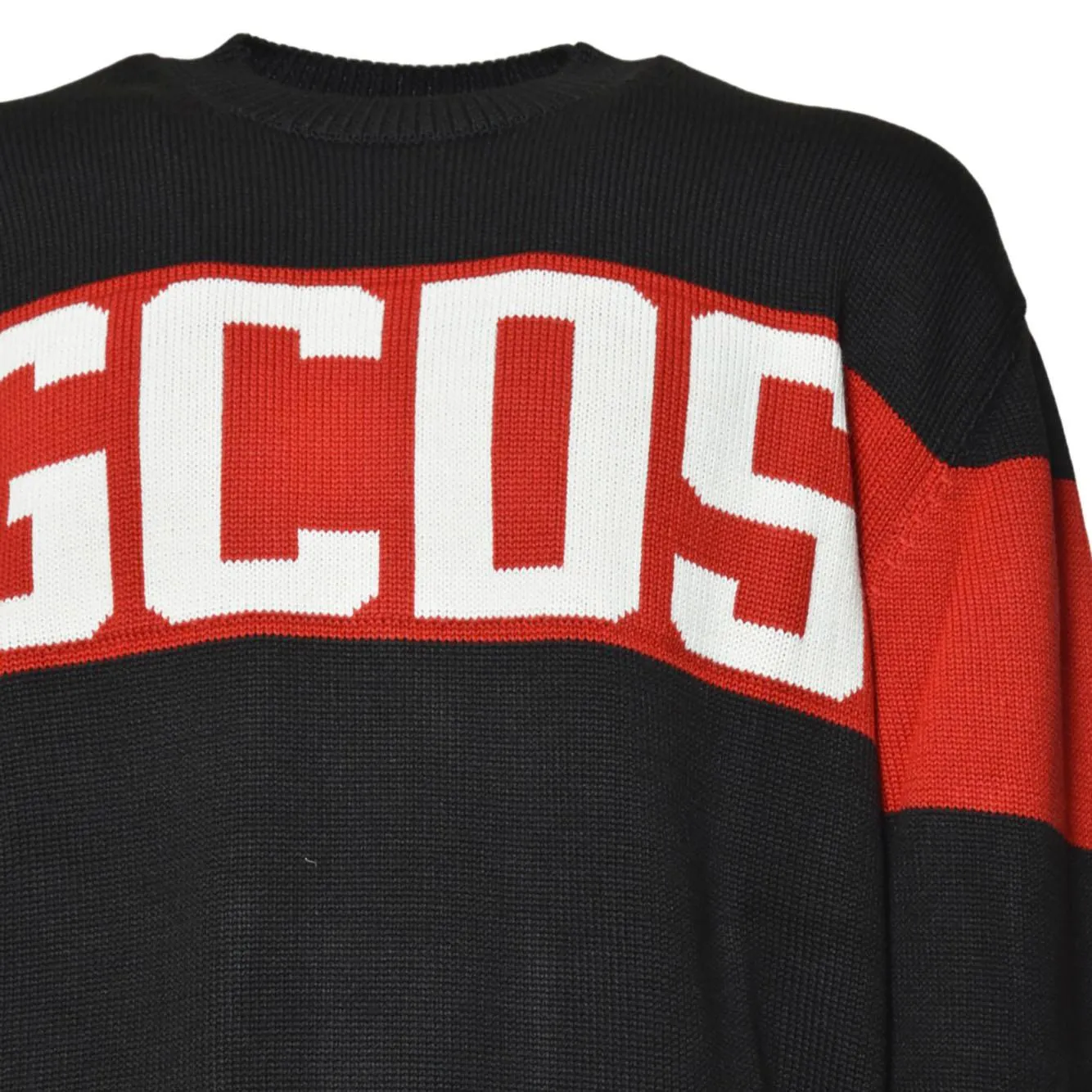 GCDS B2CM1505KI4 Band Logo maglione nero