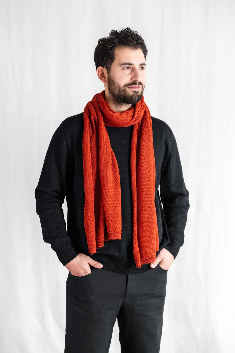 Jyoti Paracas sciarpa baby alpaca rosso