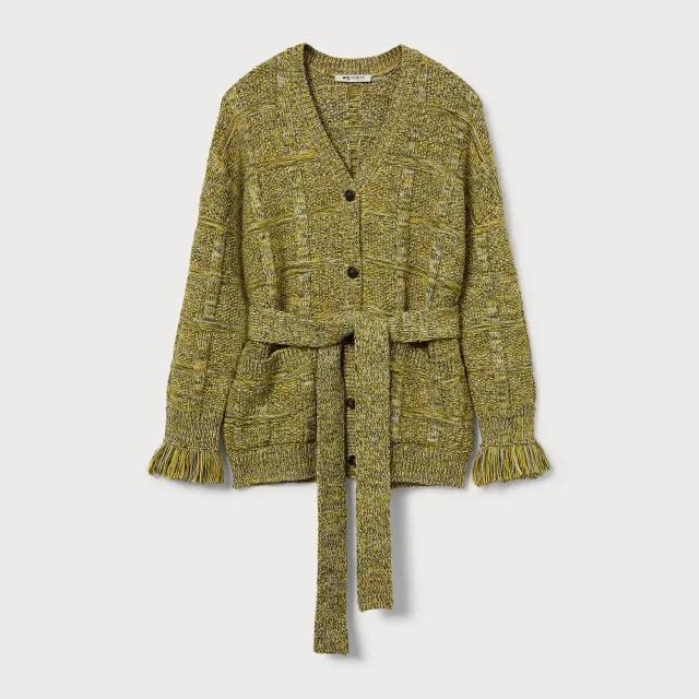 Ports 1961 Cardigan Lana con Cintura lime