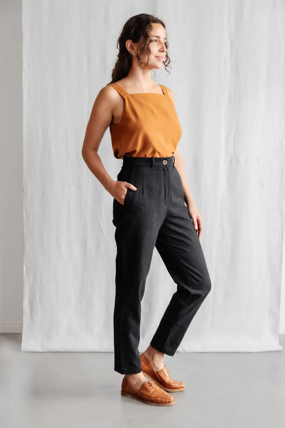 Jyoti Suhrut pantaloni donna cotone nero