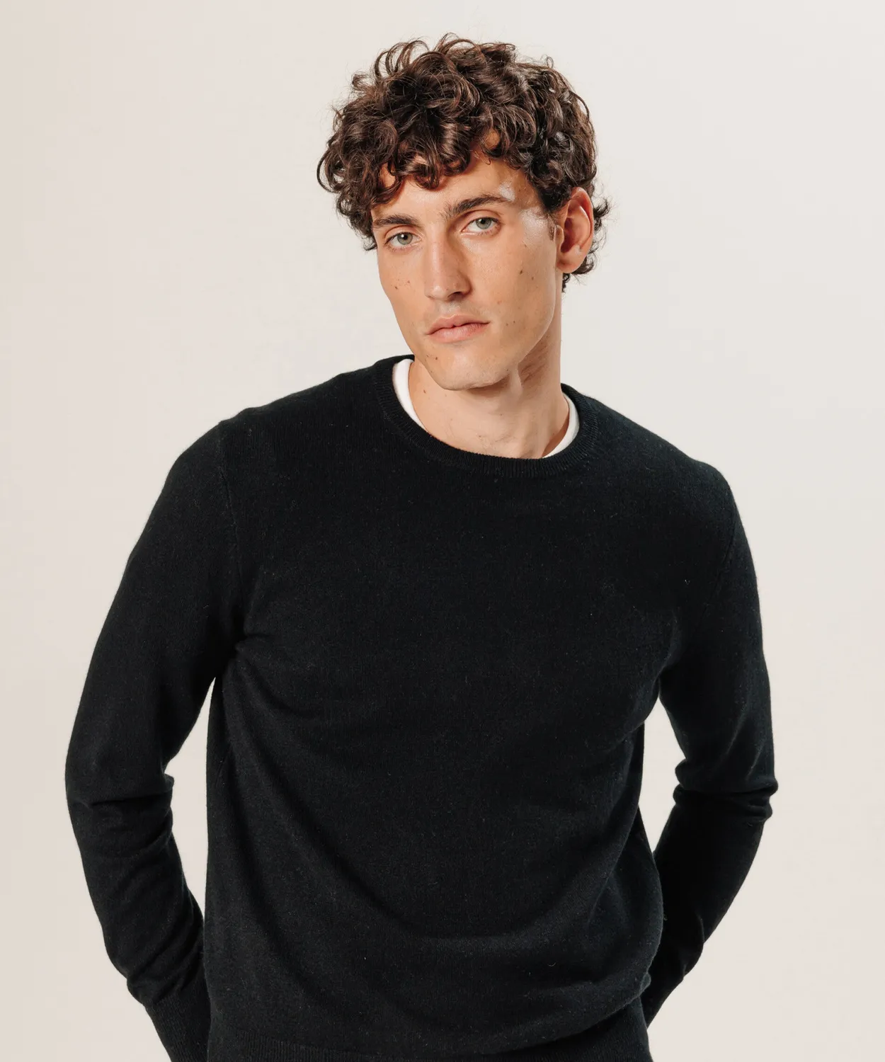 Rodier maglione girocollo cashmere uomo nero
