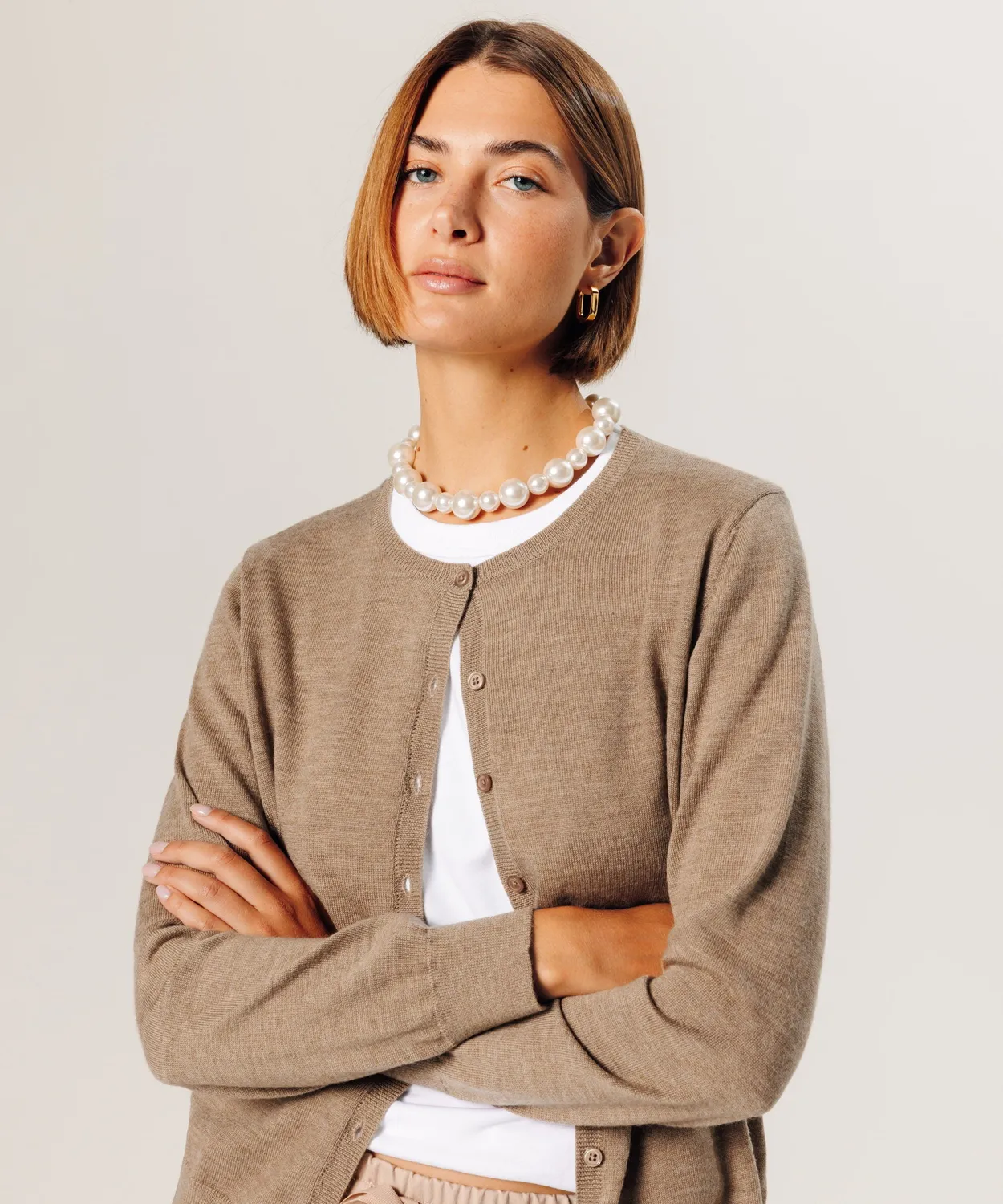 Rodier Cardigan lana merino cardigan beige 42