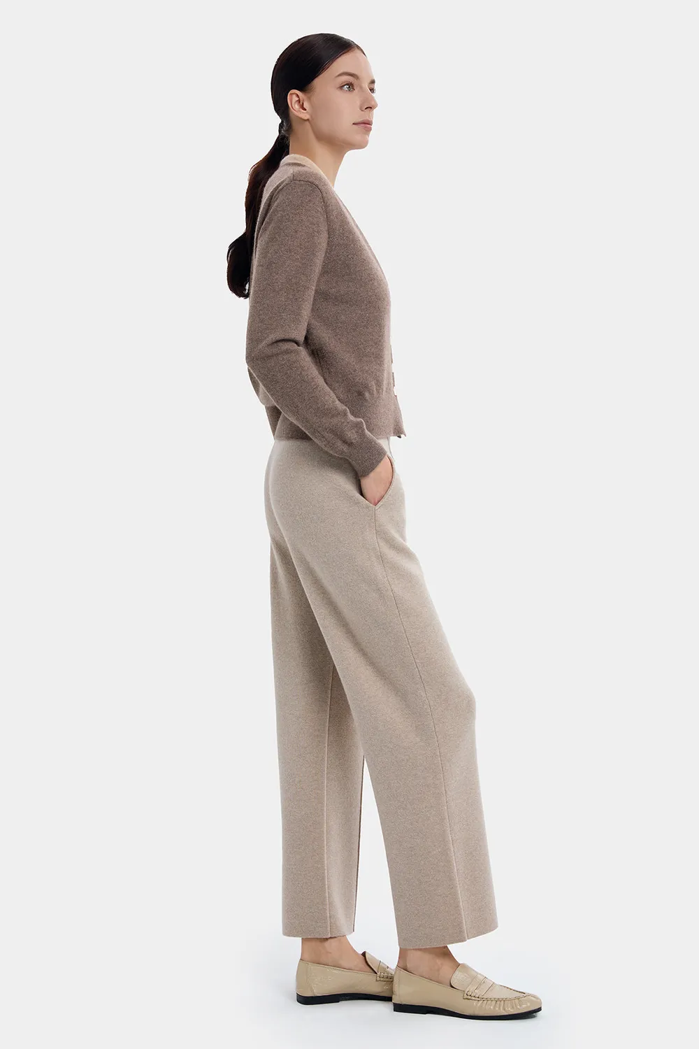 PORTS FW24 2-in-1 cardigan cashmere mandorla