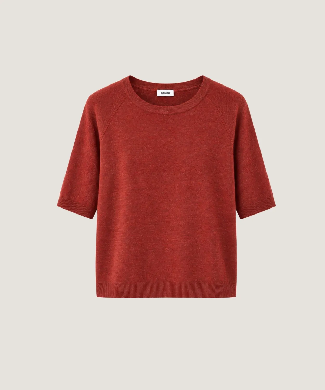 Rodier maglione merino maniche 3/4 rosso scuro