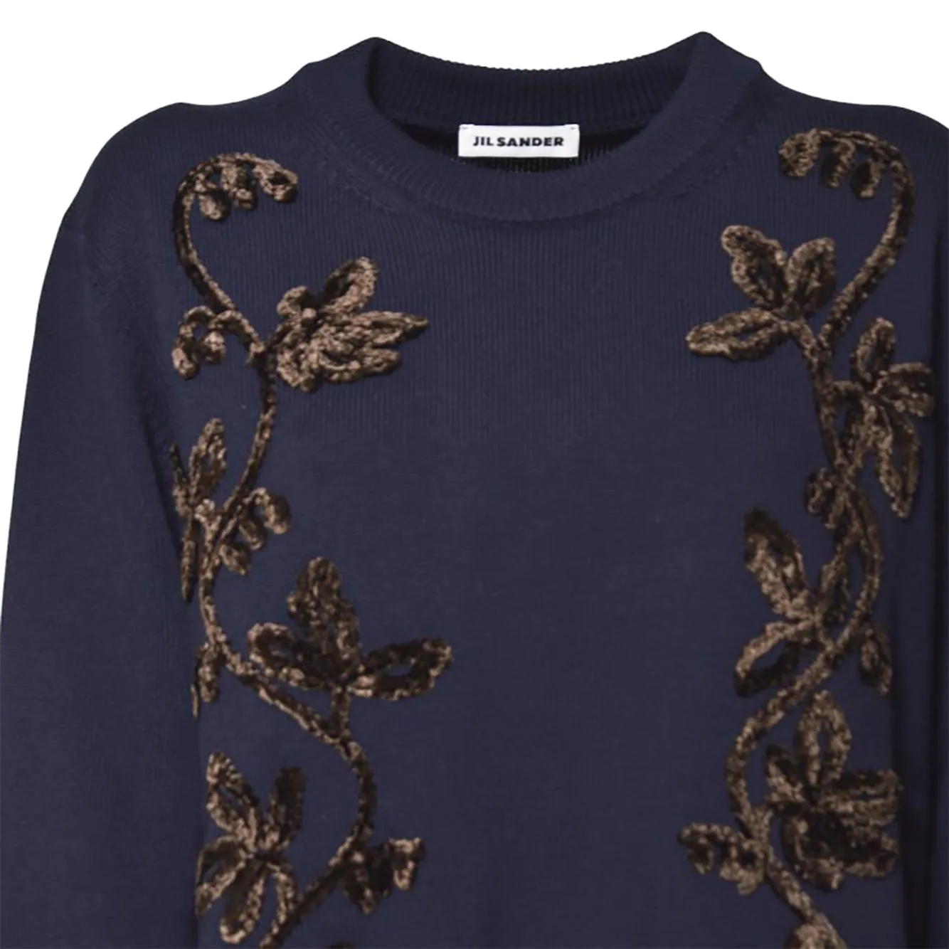 Jil Sander J02GP0220J14802 jumper blu fiori 40