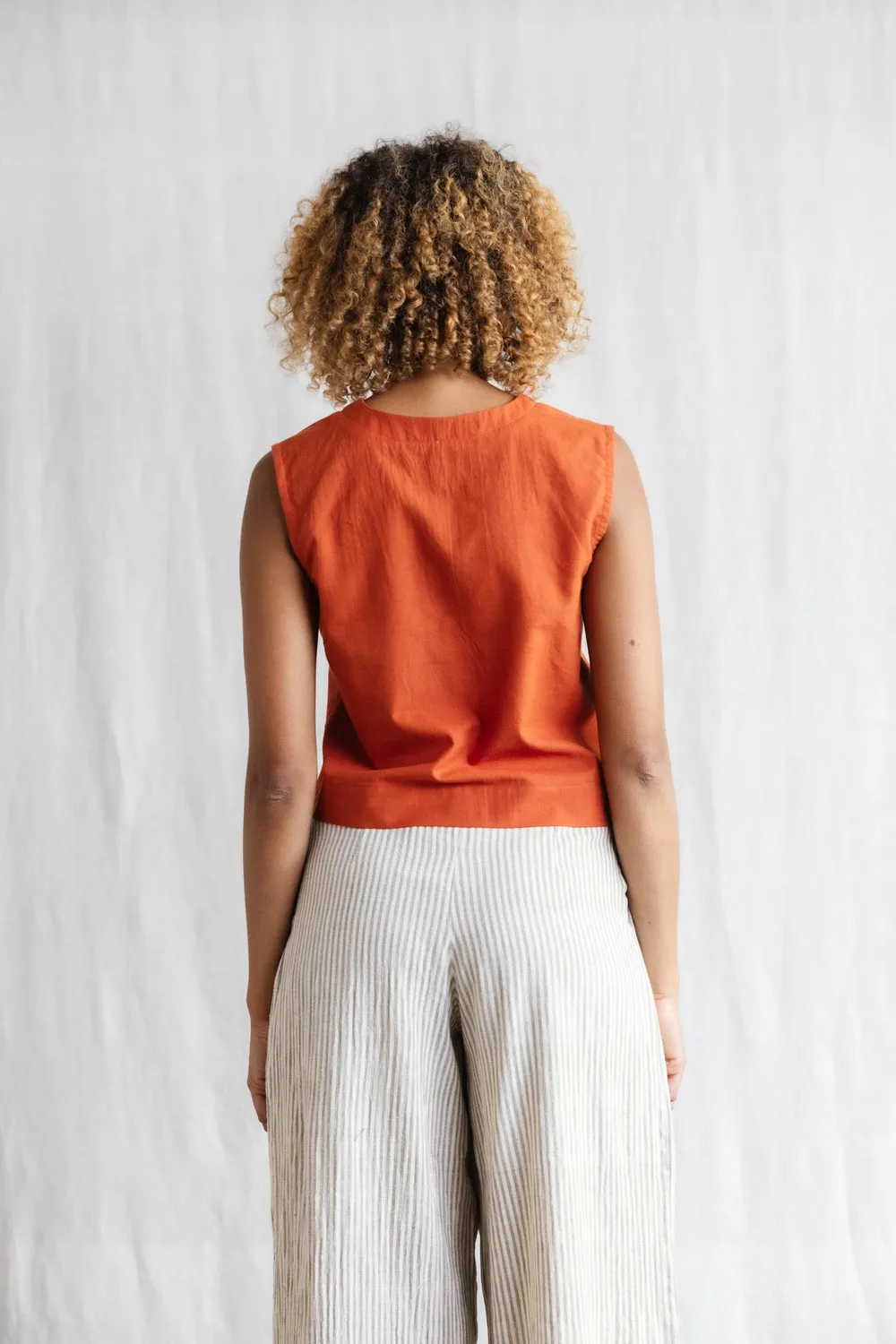 Jyoti Chatania top cotone terracotta bio