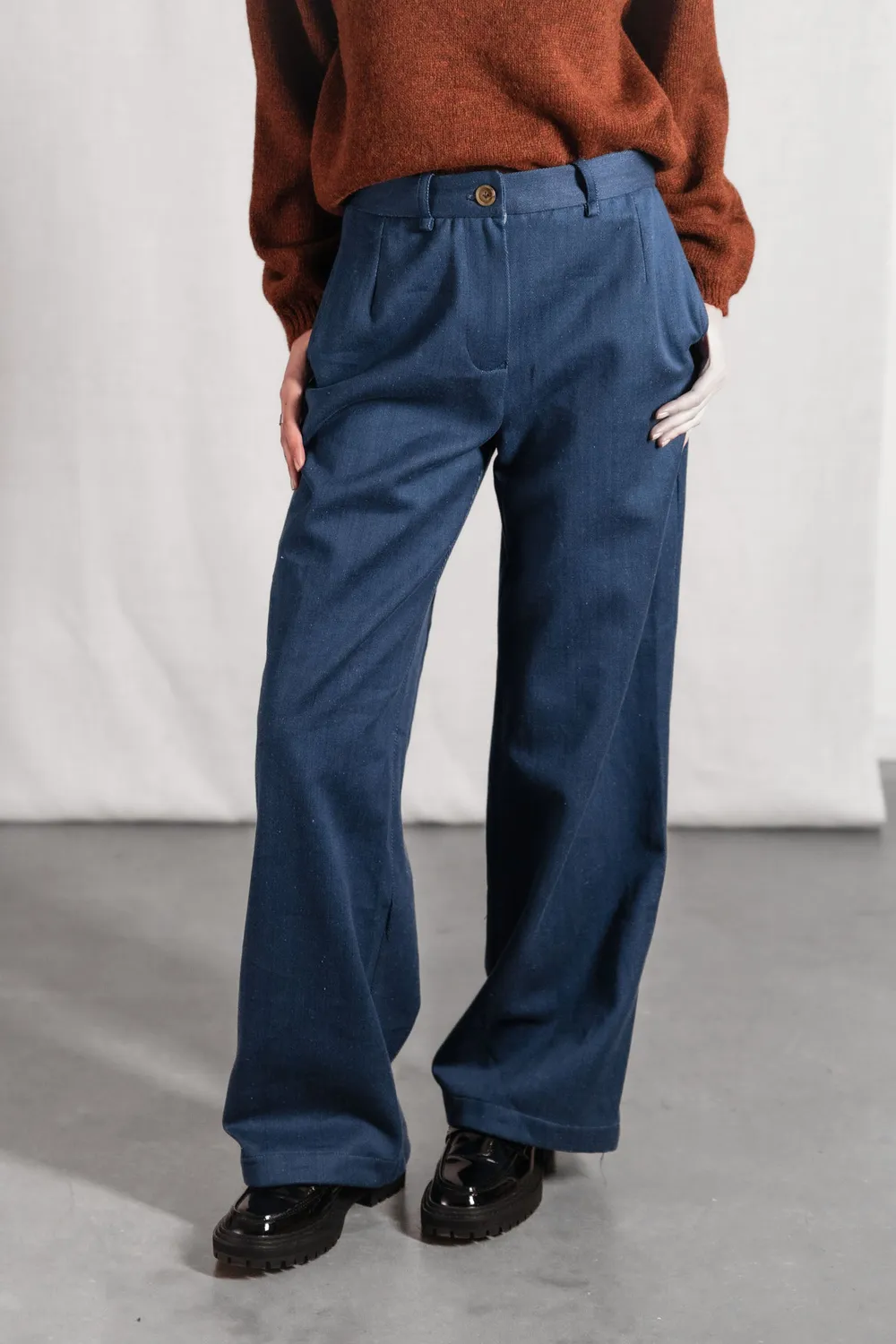 Jyoti Suhrutam Denim pantaloni denim vita alta