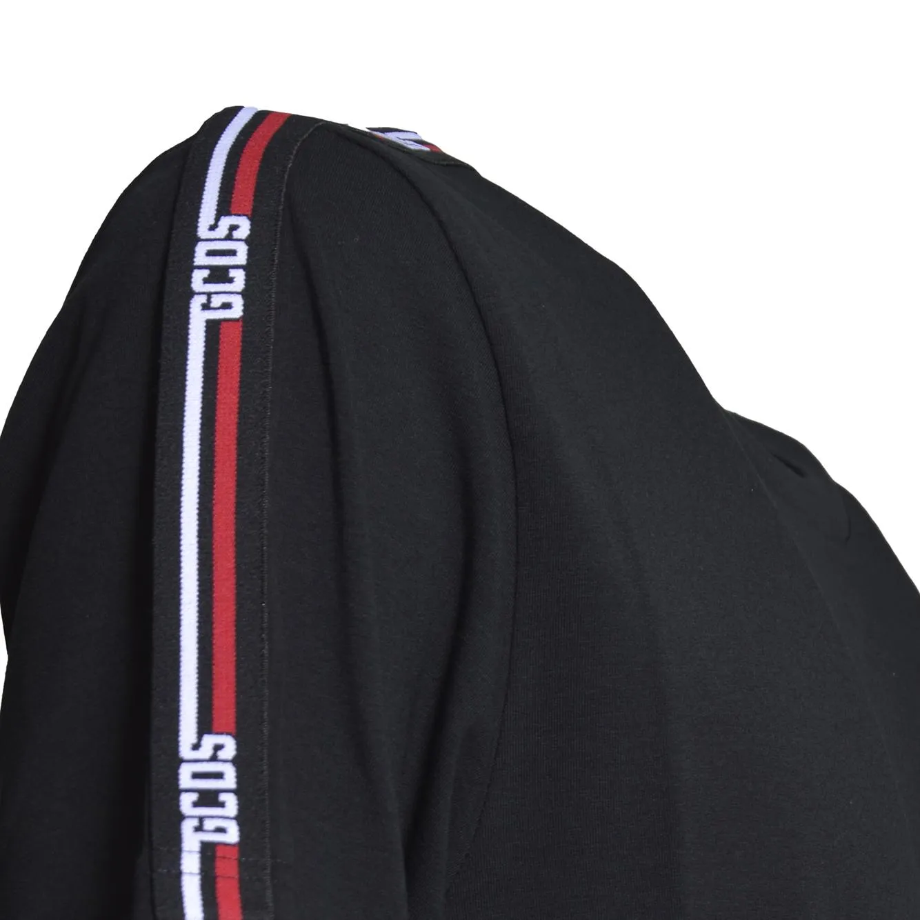 GCDS C1MEQC037J022 t-shirt logo tape nero rosso