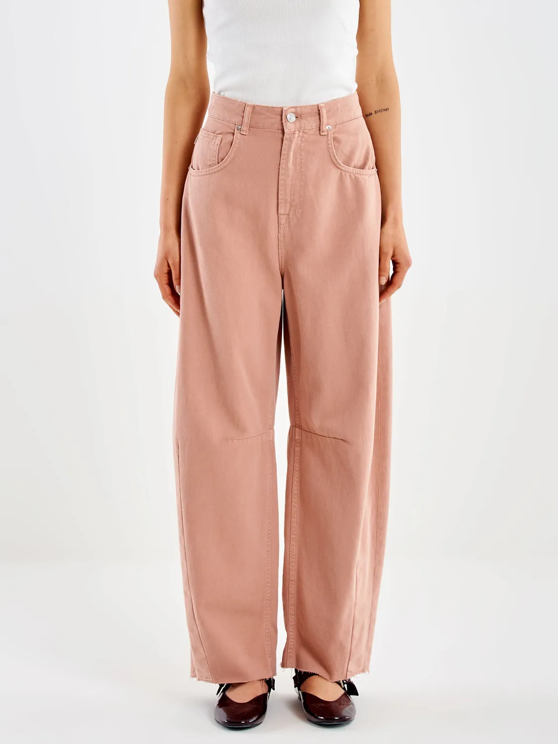 Vicolo Jeans Delia Barrel Blush cotone