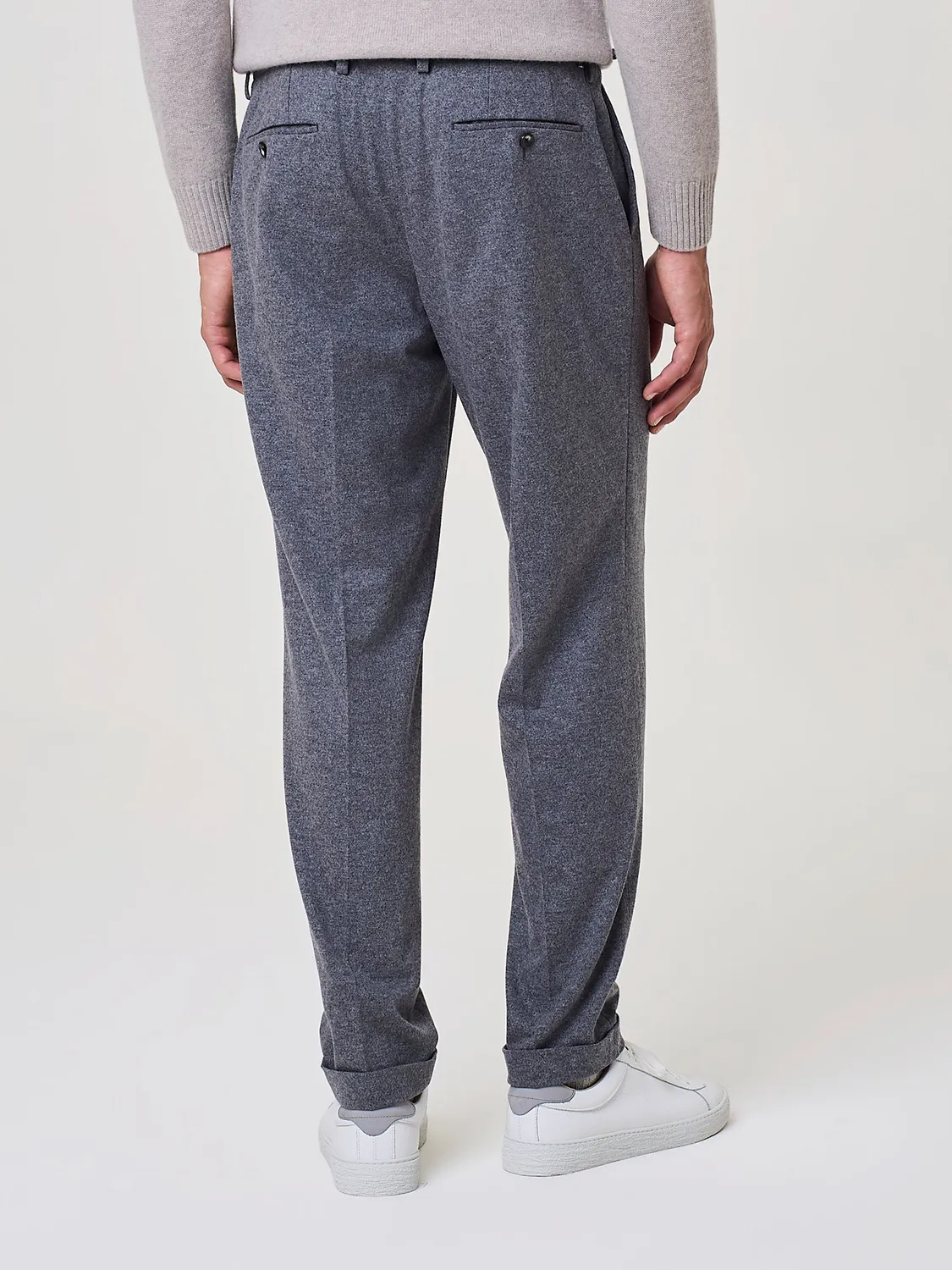Paul Taylor pantalone jersey misto lana grigio