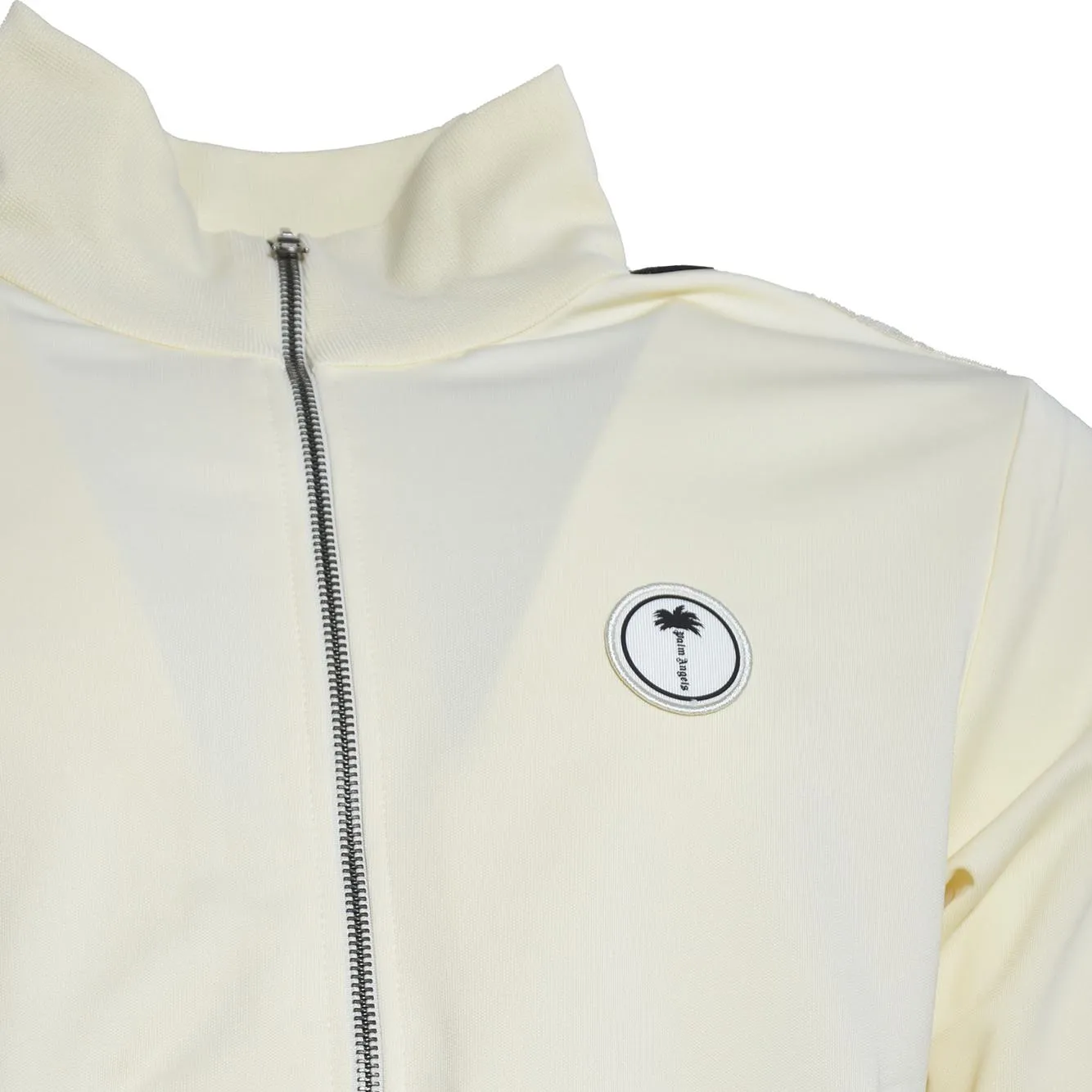 Palm Angels PMBD058S26FAB002 felpa zip panna track XS