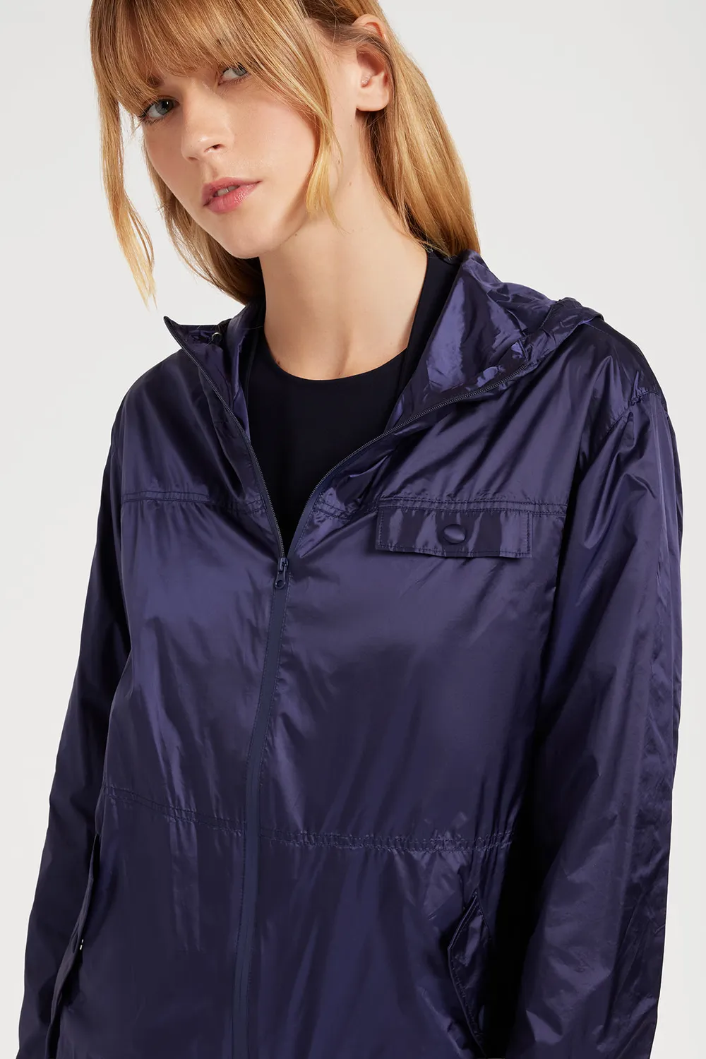 Ports Navy Windbreaker giacca donna blu navy 36 antivento