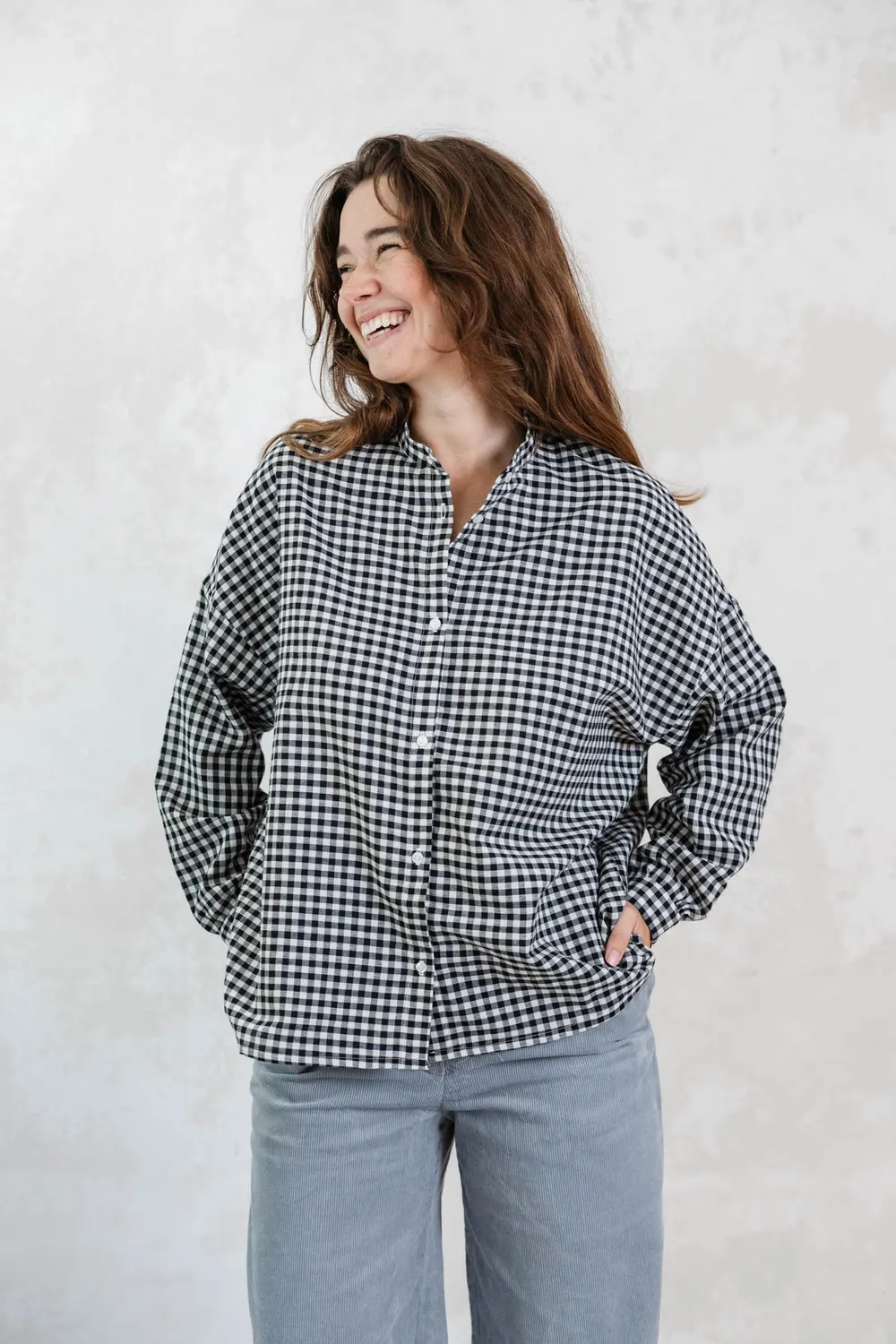 Jyoti Fair Works Hawali camicia cotone quadri oversize