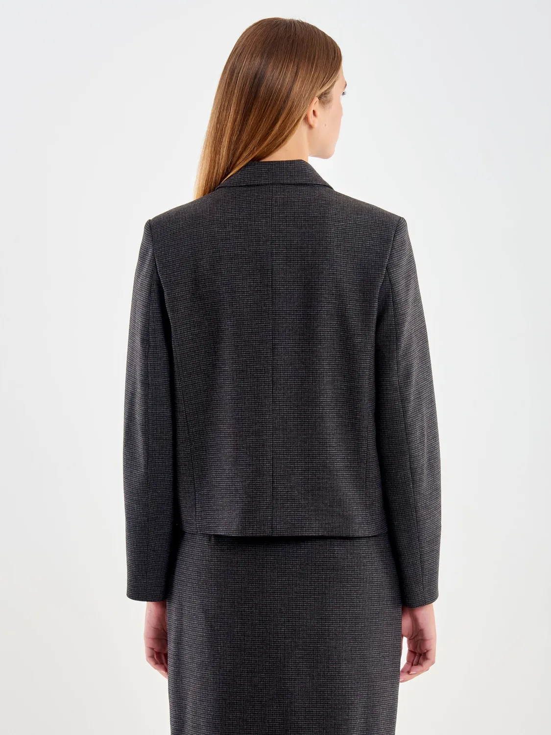 Vicolo Giacca Doppiopetto blazer grigio corto spilla S M L