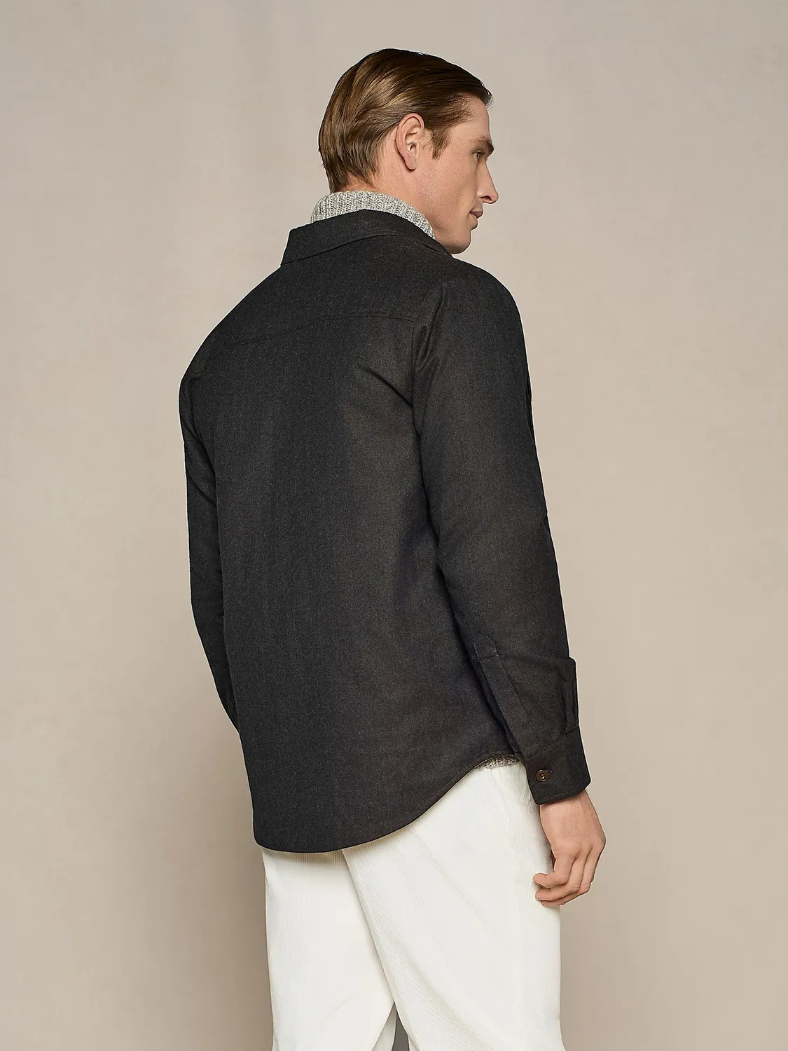 Paul Taylor Overshirt Imbottita Flanella Chocolate Camicia