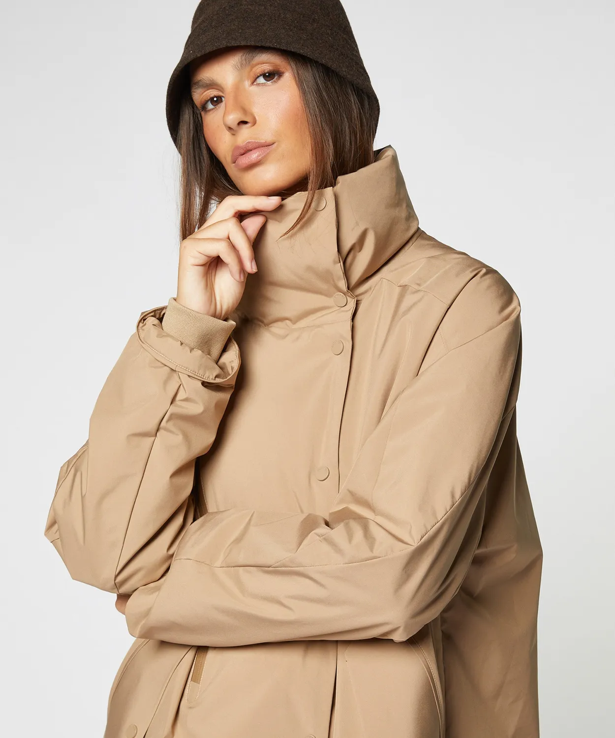 Rodier trench impermeabile imbottito beige kv