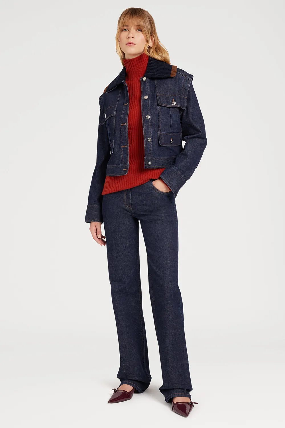 Ports 1961 FW25 jeans regular indaco denim elasticizzato