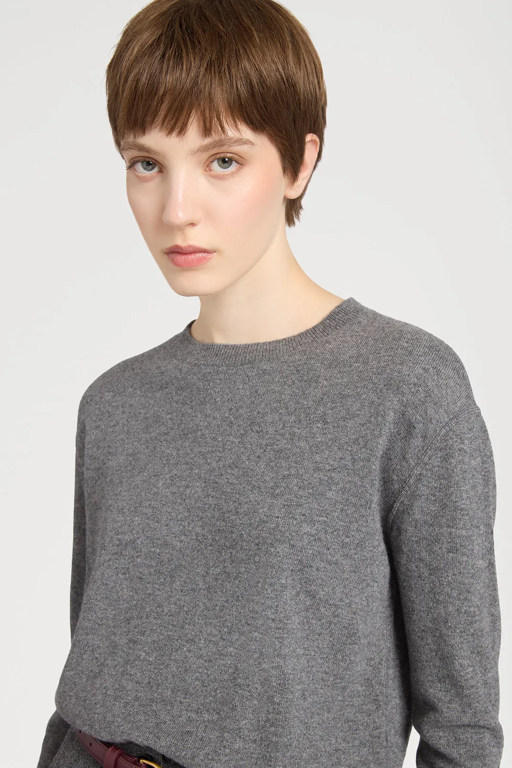 PORTS 1961 maglione cashmere grigio Volcanic