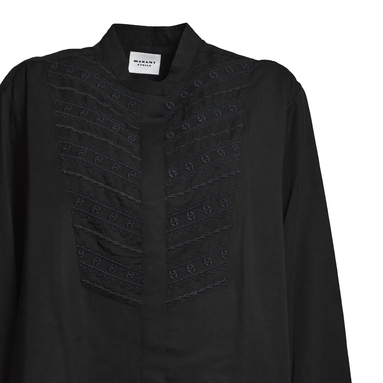 Marant Etøile Britten HT0316 blusa nera ricamata