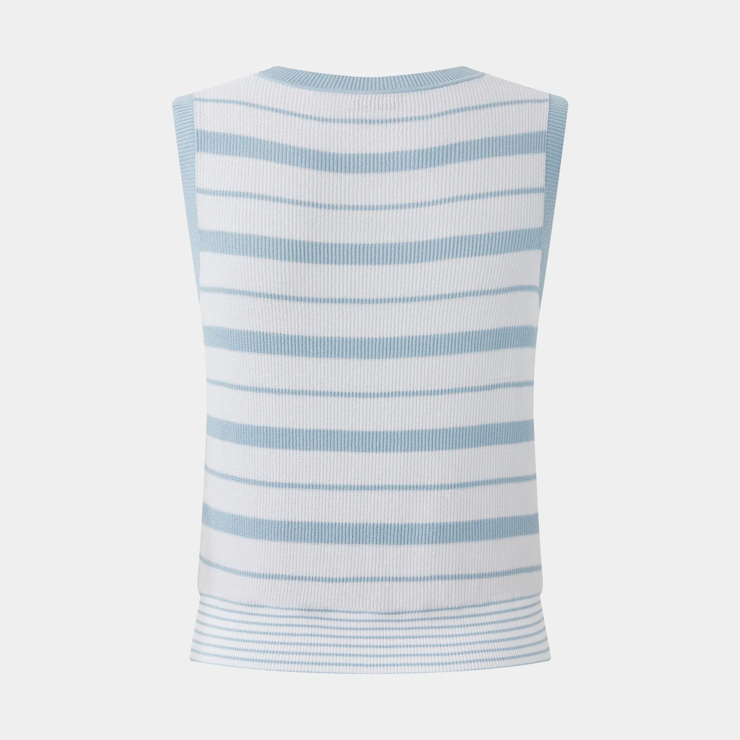 PORTS Striped SU8K806 gilet righe azzurro Casual