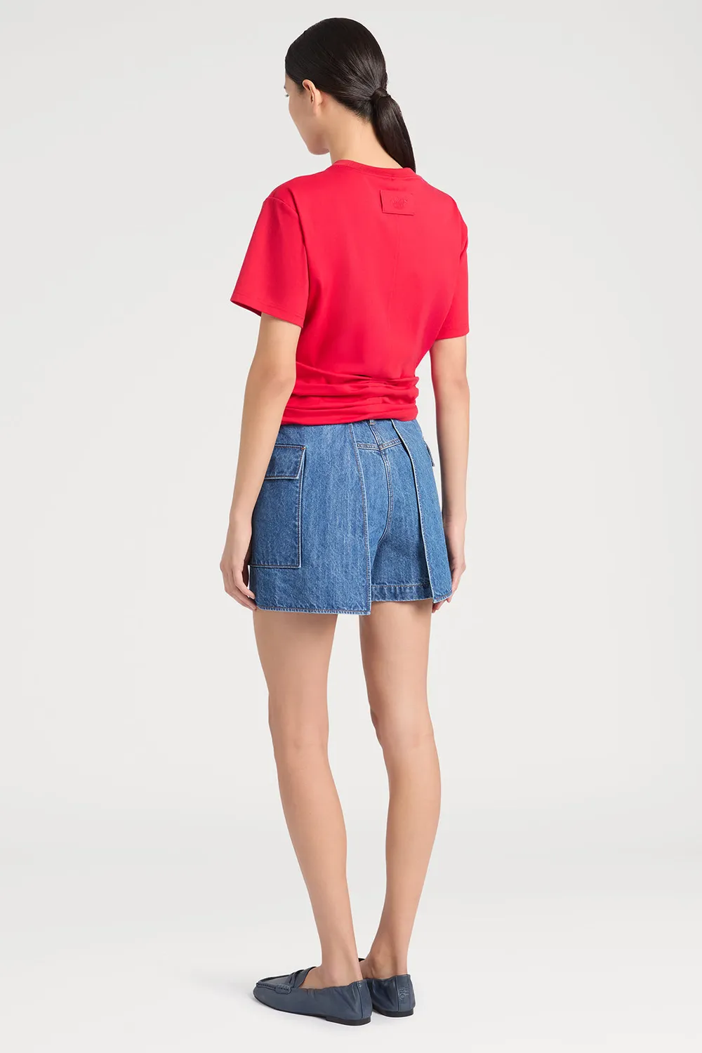 Ports 1961 PW126KKC53 crop top rosso arricciato