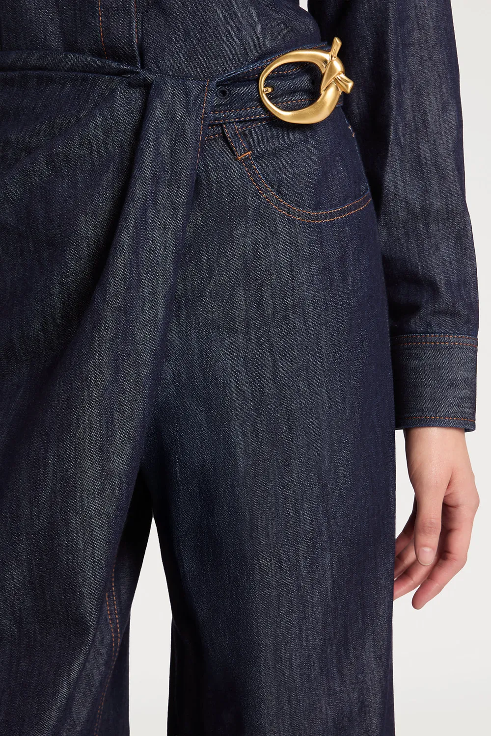 PORTS 1961 PW126TJD02 jeans wrap indaco gamba larga 27