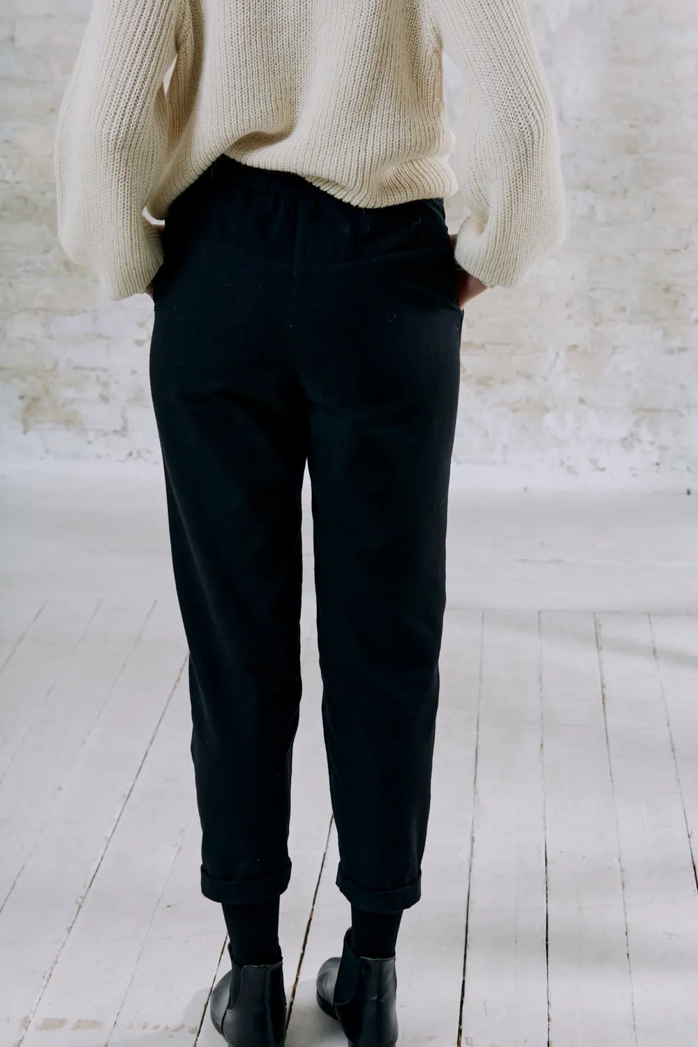 Jyoti Fair Works Laharim Black pantaloni cotone nero