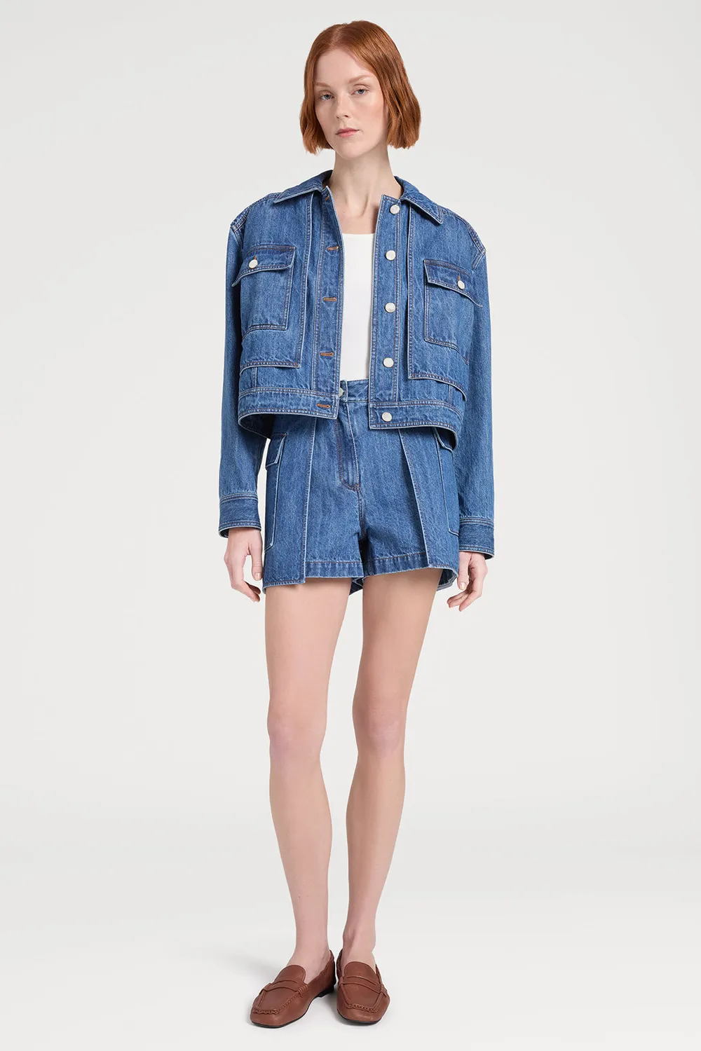 PORTS 1961 Utility Pocket shorts denim indaco