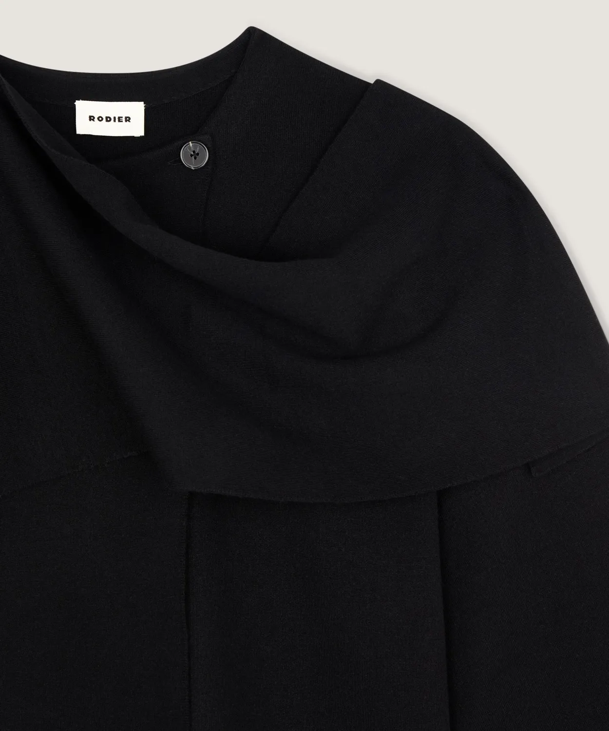 Rodier Mantella maglia nera scollo rotondo