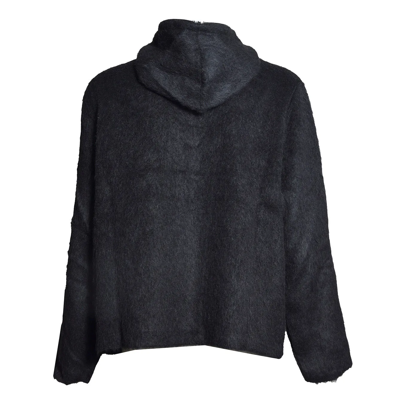 Our Legacy M4243FBH felpa zip nera lana alpaca