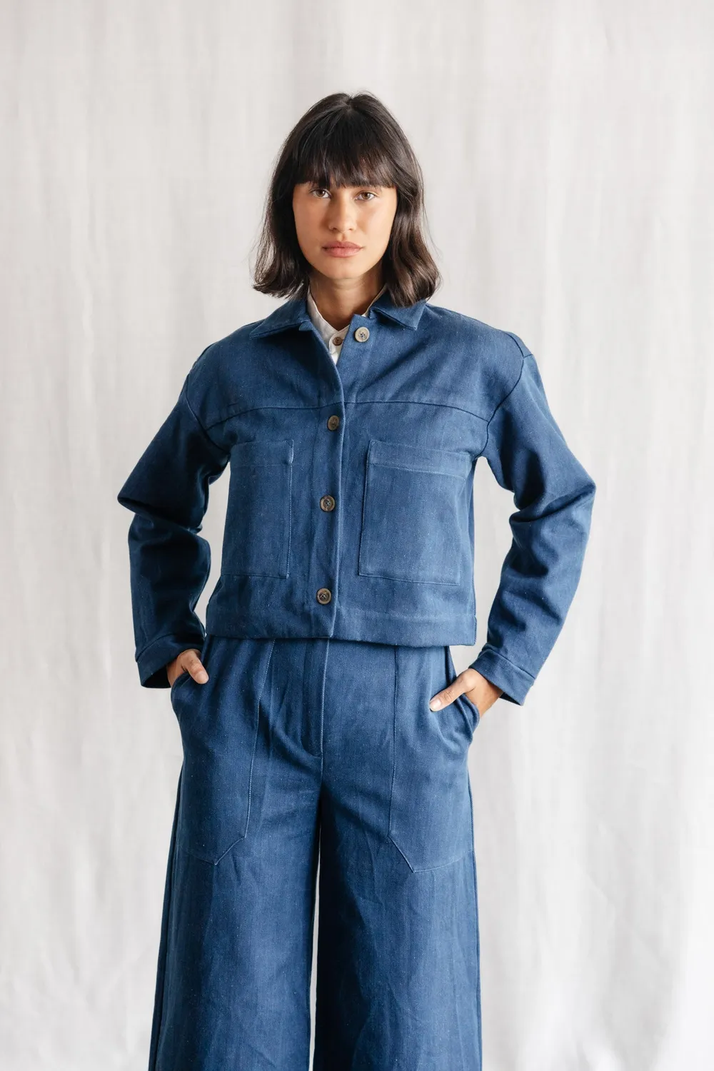 Jyoti Fair Works Mayur Denim giacca corta denim cotone