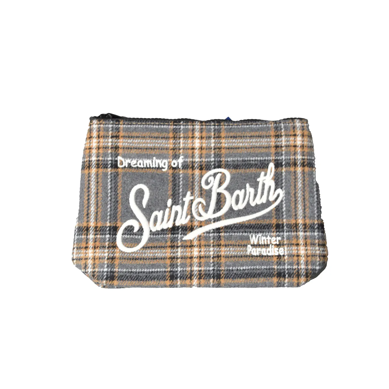 Saint Barth Aline ALI0022 pochette grigia tartan lana