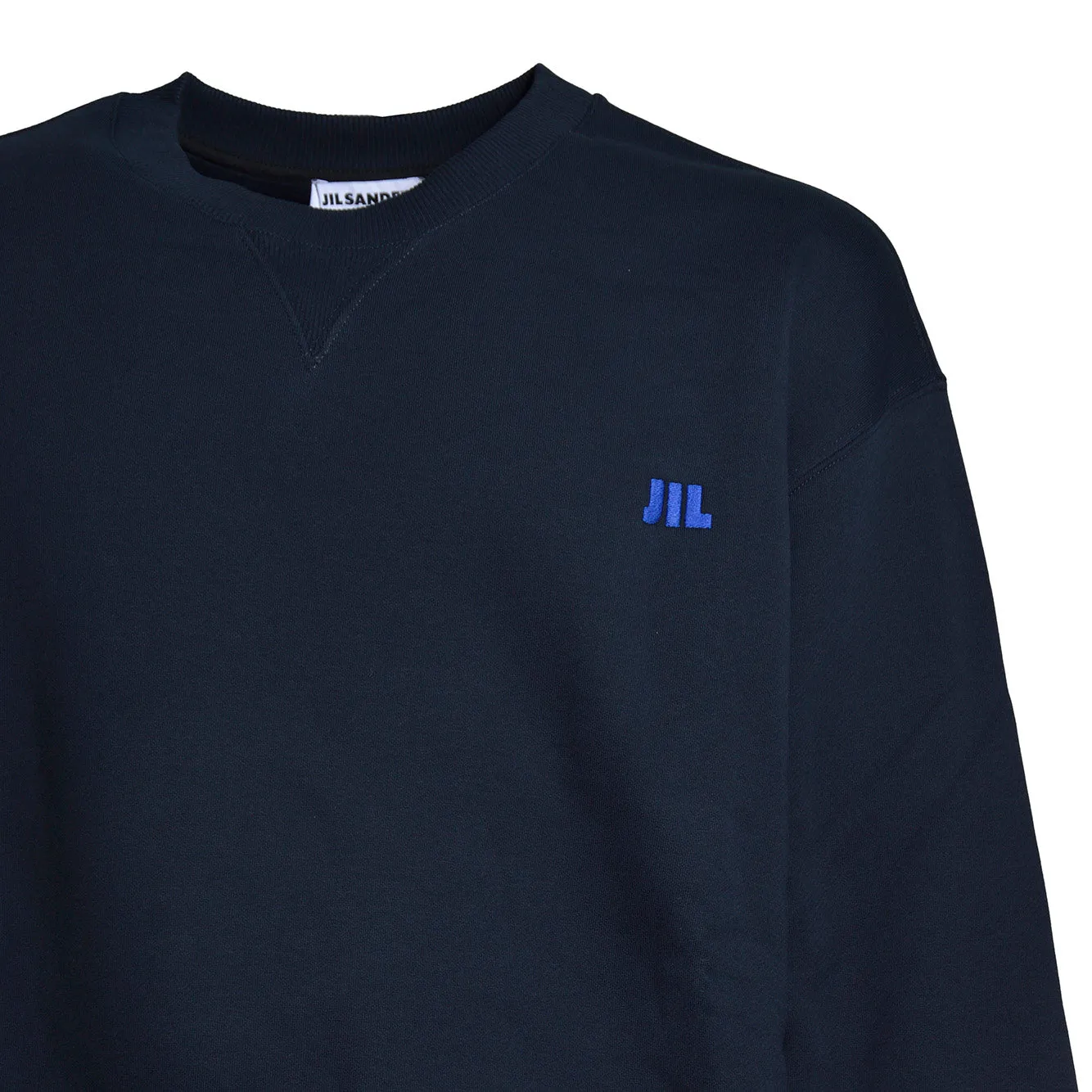 Jil Sander J22GU0172 J20128 Felpa Blu Notte Cotone