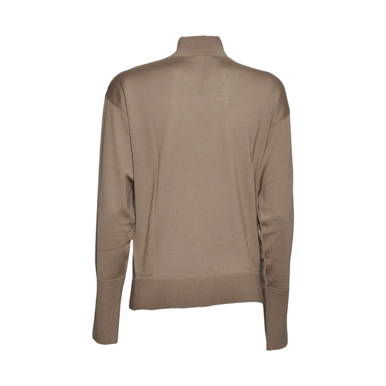 Courrèges maglione bronzo merino donna cut out