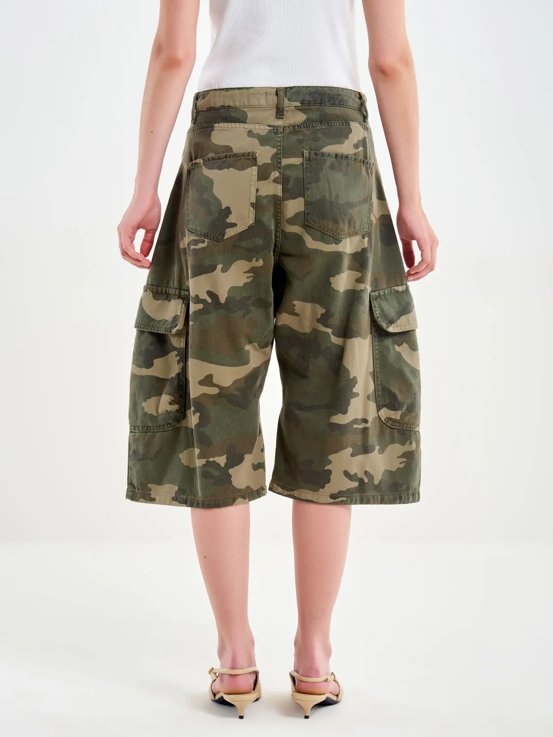 Vicolo bermuda camouflage cotone tasconi laterali