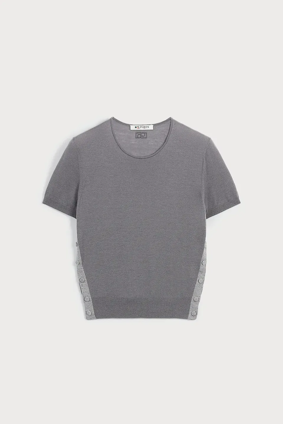 PORTS 1961 PW325KFC06 maglia cashmere seta grigio smog